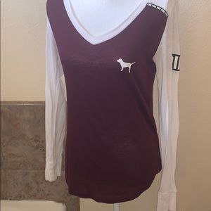 Victoria secret dark purple/maroon long sleeve top
